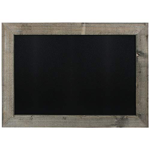 Pizarra de 70 x 90 cm con marco de madera Vintage Grey - Panel de pared para colgar - Watterfest - Incluye material de suspensión - Se puede escribir con tiza y marcadores de tiza