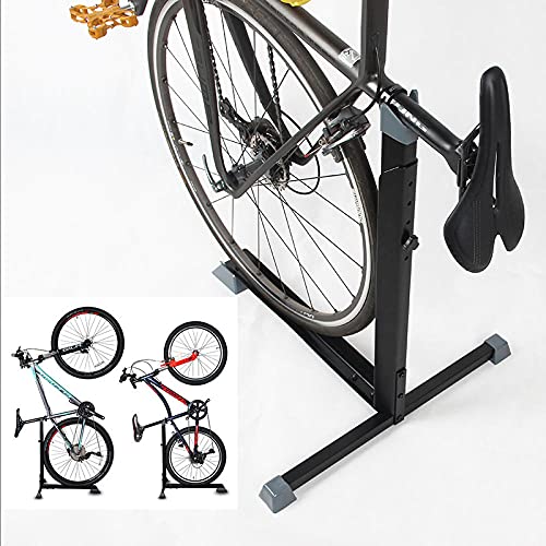 Planchar Aparcador Bicicletas,Sujeta Bicicletas Ajustable, Ligero, Portátil Soportes Bicis Suelo para 20" Bicicleta