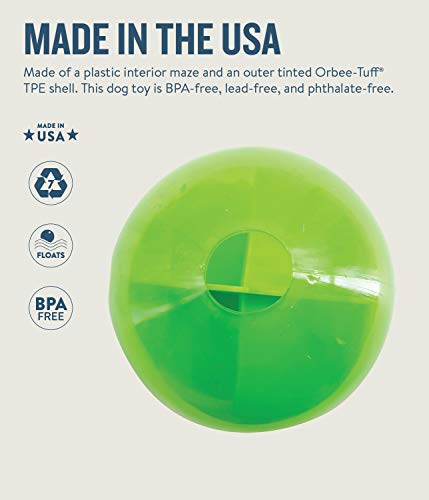 Planet Dog Orbee-Tuff Mazee - Dispensador de recompensas con forma de laberinto - Rompecabezas para perros - Verde