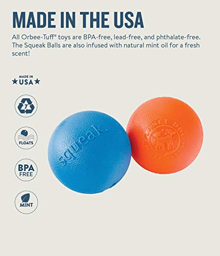 Planet Dog Orbee-Tuff Squeak - Pelota para perros - Azul