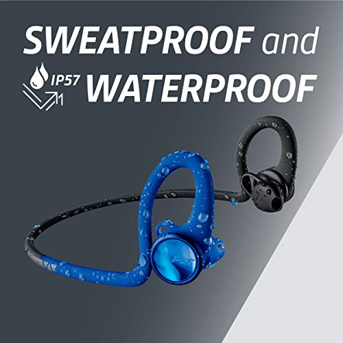 Plantronics BackBeat Fit 2100 Bluetooth - Auriculares Deportivos, In-Ear, Azul, Uni