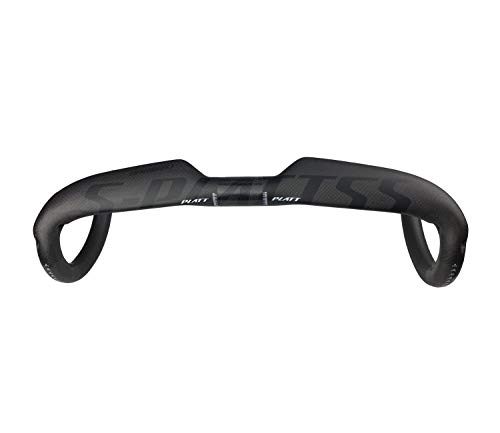 PLATT Manillar Carretera Carbono,Ultraligero Bicicleta Drop Bar 31.8mm enrutamiento Interno Manillar Bici 3K Mate Negro 400/420/440mm