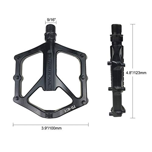 PLATT Pedales para Bicicletas,Pedales de Plataforma para Bici MTB/BMX/Bicicleta de Carretera, Pedal de Aluminio DU 9/16"