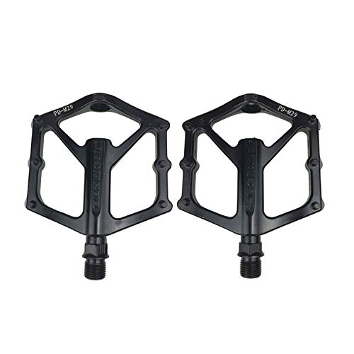 PLATT Pedales para Bicicletas,Pedales de Plataforma para Bici MTB/BMX/Bicicleta de Carretera, Pedal de Aluminio DU 9/16"