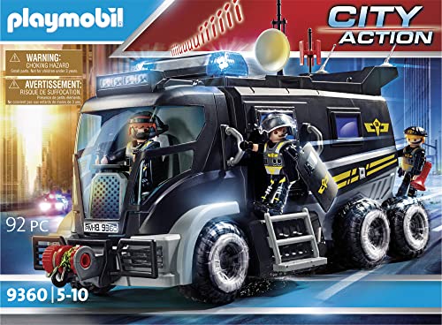 PLAYMOBIL City Action Vehículo con luz LED y módulo de sonido, A partir de 5 años (9360)