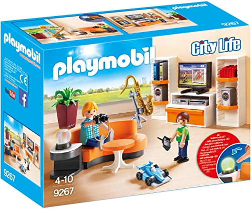 PLAYMOBIL City Life Salón, con Efectos de Luz, a Partir de 4 Años (9267)