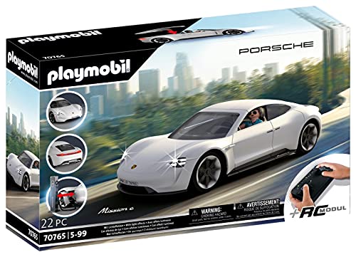 PLAYMOBIL Porsche 70765 Porsche Mission E, Con mando a distancia y efectos luminosos, A partir de 5 años