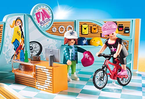 PLAYMOBIL- Tienda de Bicicletas y Skate Juguete, Multicolor (geobra Brandstätter 9402)