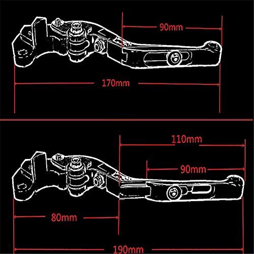 Plegable extensibles palancas freno embrague Manet For MV Agusta Brutale 989R Brutale 989 R 2008-2011 Motocicleta plegable extensible Cnc Palancas de freno de embrague ajustable de moto palancas de mo