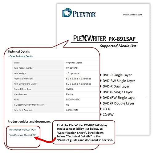 Plextor PX-891SAF cptp SATA DVD/RW Doble Capa - Negro