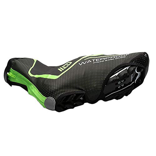 pnxq88 Cubrezapatos Reutilizables, Cubrezapatos Antideslizantes para Lluvia, Cubrebotas de Cuero PU Impermeables y Resistentes al Viento para Bicicleta de Ciclismo al Aire Libre