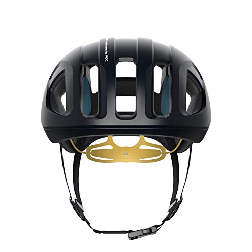 POC Ventral SPIN - Casco Ciclismo, L (56-61cm), Negro/Amarillo (Uranium Black/Sulfur Yellow Matt)