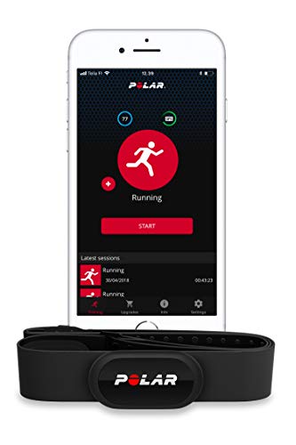 Polar H10 Sensor de frecuencia cardíaca - ANT+, Bluetooth, ECG resistente al agua con memoria interna - compatible con apps de Fitness, ciclocomputadores y Smartwatches