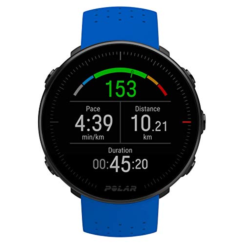 Polar Vantage M -Reloj con GPS y Frecuencia Cardíaca - Multideporte y programas de running - Resistente al agua, ligero - Azul Talla M/L