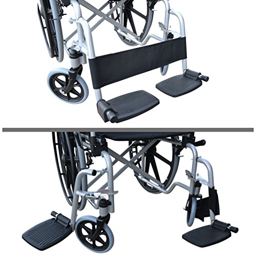 POLIRONESHOP DELO Silla de ruedas autopropulsable plegable y portátil de acero