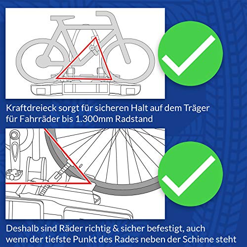 Portabicicletas Westfalia BC 60 (Version 2018) | Portabicicletas plegable para 2 bicicletas |Compatible con bicicletas eléctricas | Capacidad máxima de 60 kg | Accesorios adicionales disponibles