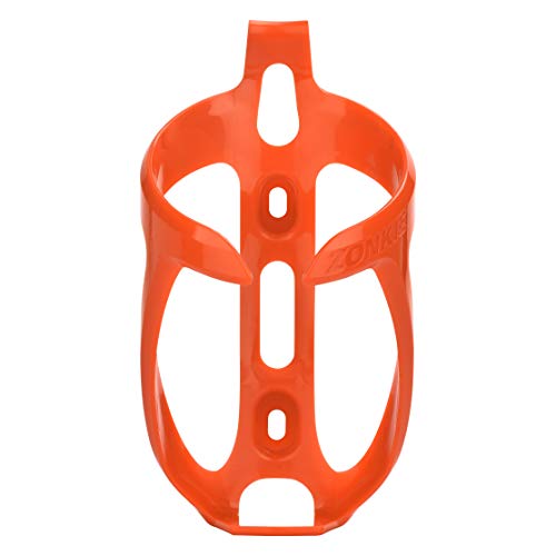 Portabidón de Bicicleta, Jaulas de Botellas de Bicicleta, Soporte de plástico para Botellas de Bicicleta, Carreteras, Bicicletas de montaña (Naranja)