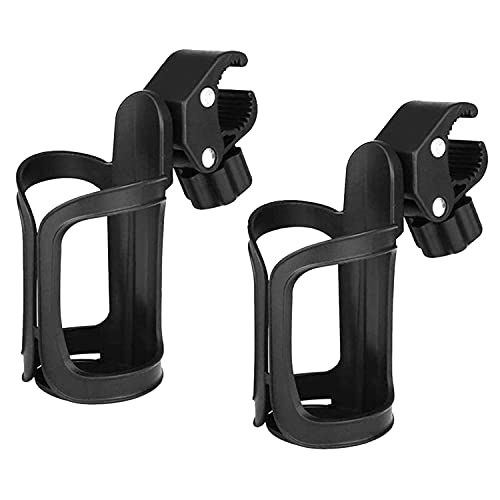 Portabotellas Bicicleta, 2 Pack Portavasos Bicicleta, Portavasos Cochecitos, 360 Grados Rotación Ajustable, para Bicicletas De Ciclismo, Bicicletas De Montaña, Cochecitos De Bebé y Sillas De Ruedas