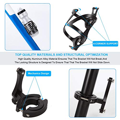 Portabotellas para Bicicleta, Aluminio Ultraligero Jaula de Botella de Bicicleta con Adaptador para Portabidones para Bicicletas de Montaña, Bicicletas para Niños, Cochecitos y Sillas de Ruedas