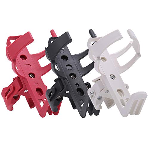 Portabotellas para bicicleta, PVC, cierre rápido, antideslizante, rotación de 360 grados, para cochecito o moto, color blanco