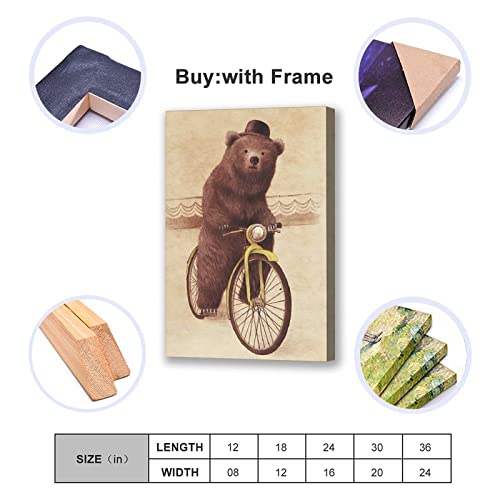 Póster de lona para montar en bicicleta, para decoración de sala de estar, dormitorio, 60 x 90 cm