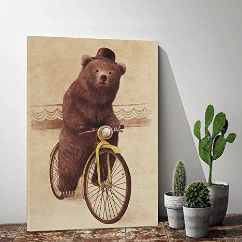 Póster de lona para montar en bicicleta, para decoración de sala de estar, dormitorio, 60 x 90 cm