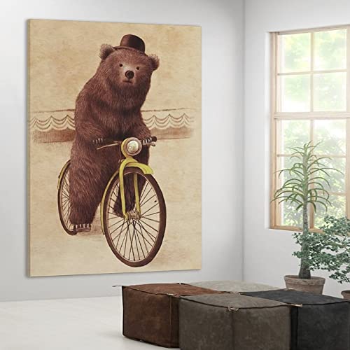 Póster de lona para montar en bicicleta, para decoración de sala de estar, dormitorio, 60 x 90 cm