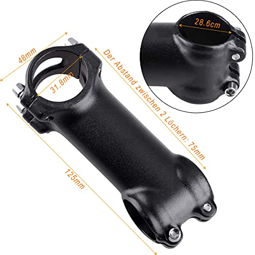 Potencia para Bicicleta de Montaña,2PCS Vástago de Manillar Bicicletas Aleación de Aluminio Elevador de Vástago de Bicicleta para Bicicletas Montaña Reemplazo Piezas Bicicleta