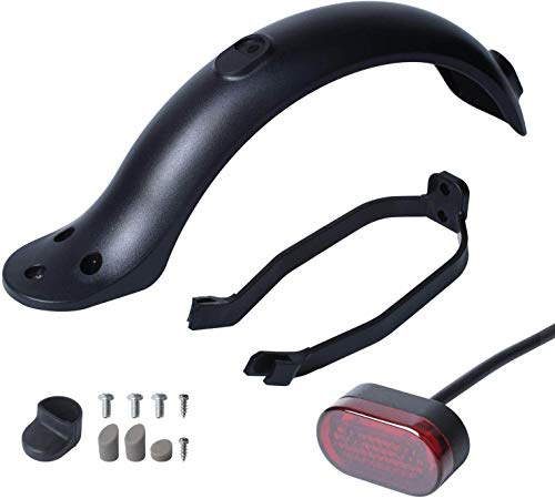 Poweka Guardabarros Trasero Compatible con Xiao-mi M365 / M365 Pro Scooter Soporte de Guardabarros Trasero y Luz Trasera