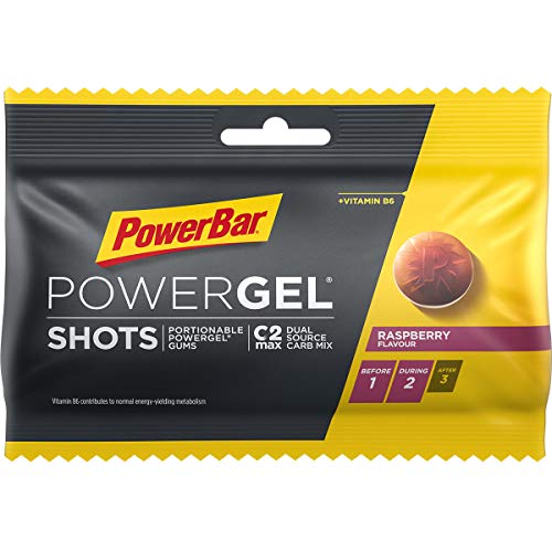 PowerBar Powergel Shots Frambuesa 24 x 60G - Carbono de Alta Energía + Neumáticos C2Max 1440 g