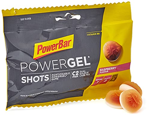 PowerBar Powergel Shots Frambuesa 24 x 60G - Carbono de Alta Energía + Neumáticos C2Max 1440 g