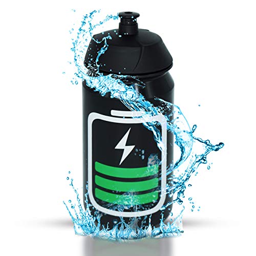 Powerman 500ml Bio Botella de Bicicleta TacX Shiva Botella de Bicicleta Botella de Agua sin Plástico - SIN BPA - Triatlón Deportivo