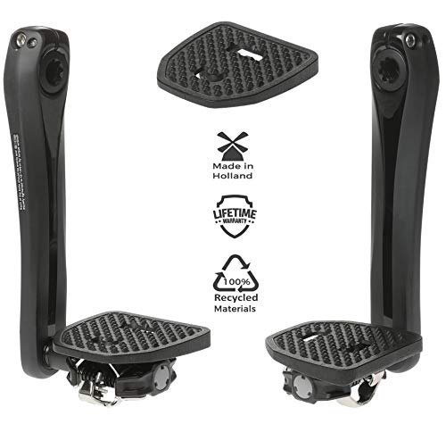 PP Pedal Plate | SPDX | Adaptador para Pedales compatibles con Shimano SPD o Look X-Track | No se Necesitan Cleats Adicional | Convierte Clipless en Pedales Planos | por Seguridad y Comodidad |