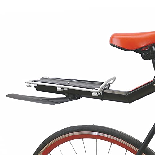 PrimeMatik - Portaequipajes metálico trasero bicicleta fijación tubo con guardabarros 30x12cm