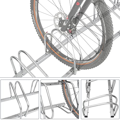 PrimeMatik - Soporte para aparcar Bicicletas en Suelo o Pared Aparcamiento para 2 bicis