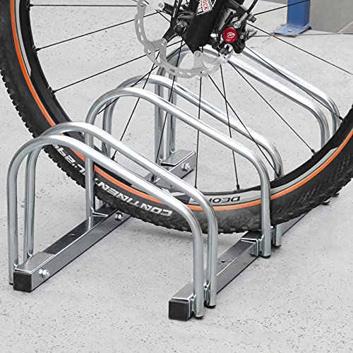 PrimeMatik - Soporte para aparcar Bicicletas en Suelo o Pared Aparcamiento para 2 bicis