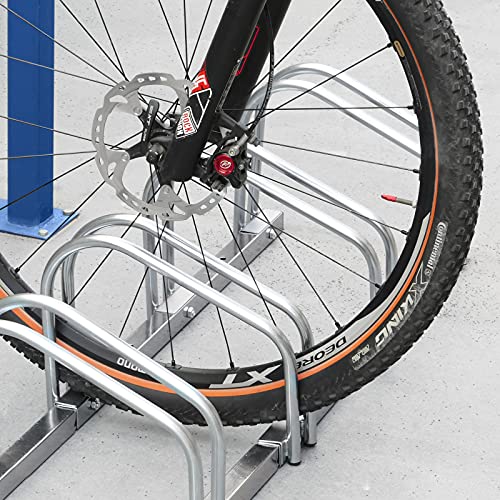 PrimeMatik - Soporte para aparcar Bicicletas en Suelo o Pared Aparcamiento para 4 bicis