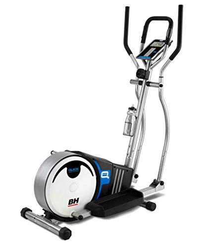 PROACTION Bicicleta Elíptica BH Quick. Sistema inercial 8kg. Freno magnético. Zancada 36cm. Distancia Entre Pedales 18cm. Monitor LCD. Blanco Gris. BH Fitness G233N