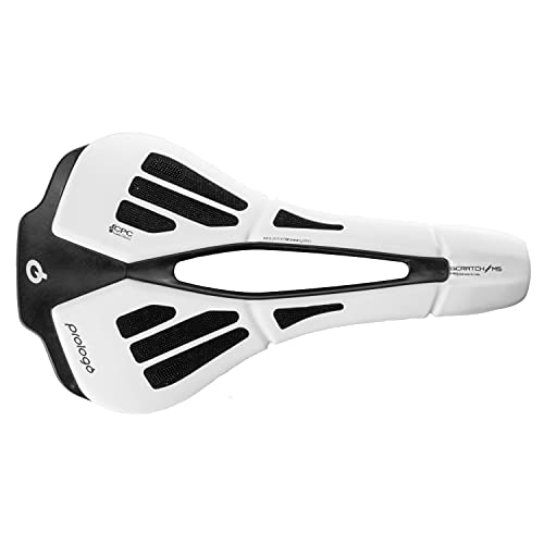 Prologo Scratch M5 CPC Pas Tirox Sillín de Carretera, Unisex, Blanco, 140 mm