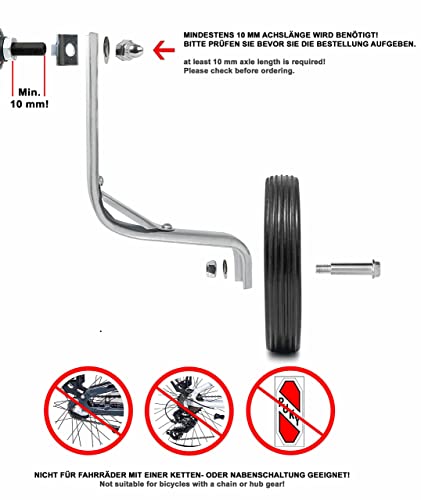 Prometheus Ruedines universales para Bicicleta Infantil de 12 a 18 Pulgadas | sólo adecuados para Montaje en la Rueda Trasera – Estructura Resistente de Acero con Ruedas de Goma | Edición 2019