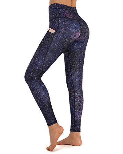 Promover Leggings Mujer Cintura Alta Mallas de Deporte Pantalones de Yoga Leggings y Medias Deportivas con Bolsillos Fitness Suaves Elásticos para Correr