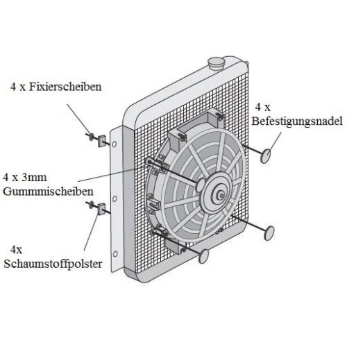 ProRace Ventilador axial, ventilador SPAL original con interruptor para TODOS LOS ENDUROS 2 y 4 tiempos