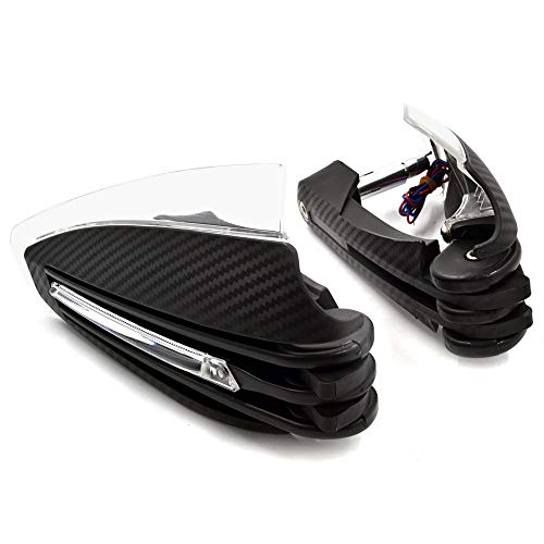 Protectores para manos BJ Global. Par universal para motocicleta. Protectores para manos con luz LED. Protectores para motocicleta para ATV Dirtbike Crossbike MX 28 mm, manillar 22 mm