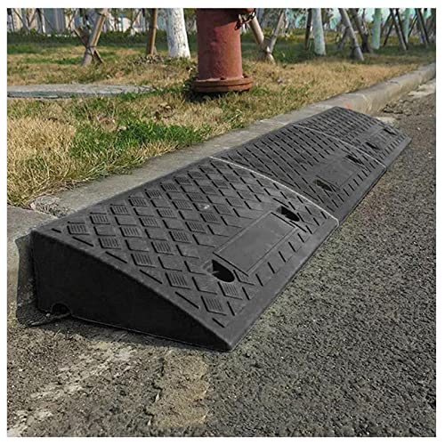 Pteng Rampa de Umbral, Rampas de PláStico Ligeras para Coche, Rampas para Coches Goma, 1x Rampas PortáTiles, Rampas de Acceso, Ayuda de Accesibilidad, Rampas de Acera para Coche Negro