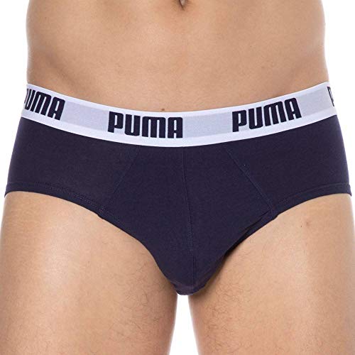 Puma Basic Brief 2P - Calzoncillos para hombre, color azul, talla L