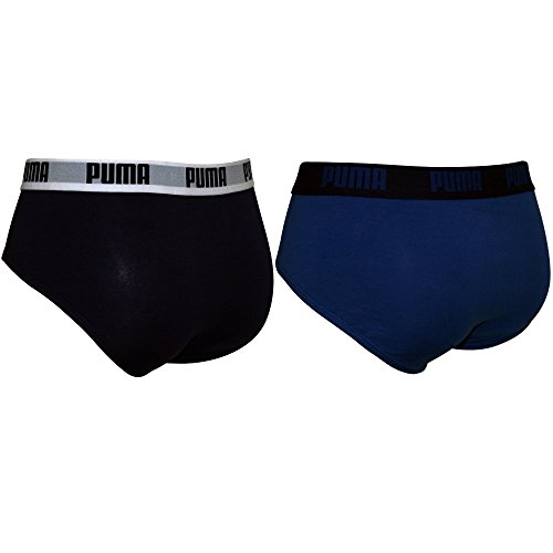 Puma Basic Brief 2P - Calzoncillos para hombre, color azul, talla L