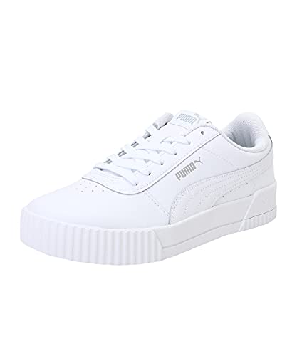 PUMA Carina L, Zapatillas Bajas, para Mujer, Blanco (Puma White-Puma White-Puma Silver), 39 EU