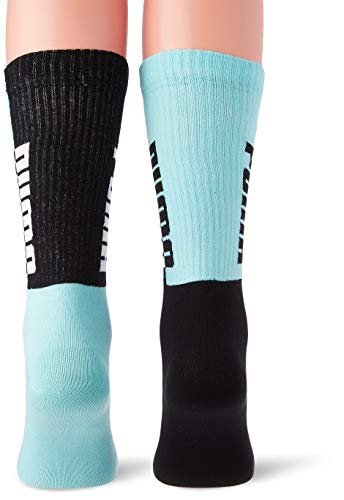 PUMA Men's Seasonal Socks (2 Pack) Calcetines, Blue/Black, 39/42 para Hombre