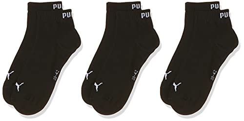 Puma Quarter Plain, Calcetín Unisex Adulto, Negro (Black), 35-38, (Pack de 3)