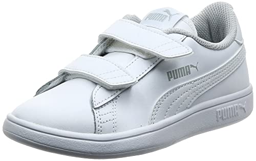 PUMA Smash v2 L V Inf, Zapatillas Unisex niños, White White, 25 EU